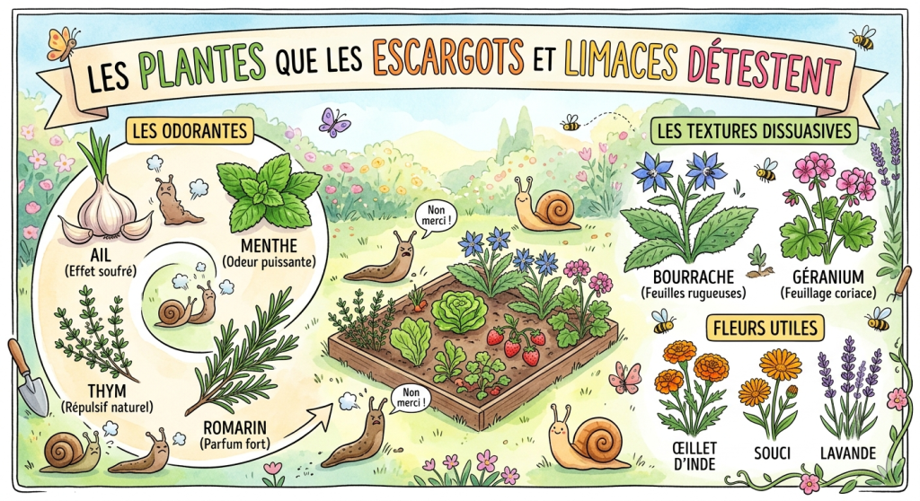 Les plantes que les escargots et limaces&nbsp;détestent.